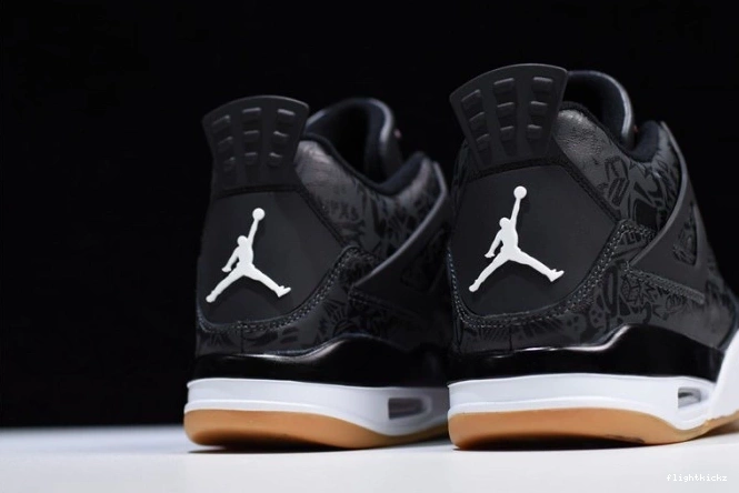 4 Black Retro Jordan Laser Air CI1184-001 0810